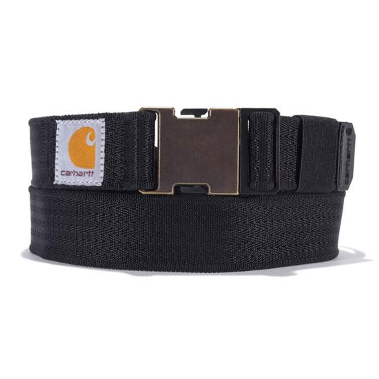 Men's Rugged Flex Nylon Webbing Belt - Black