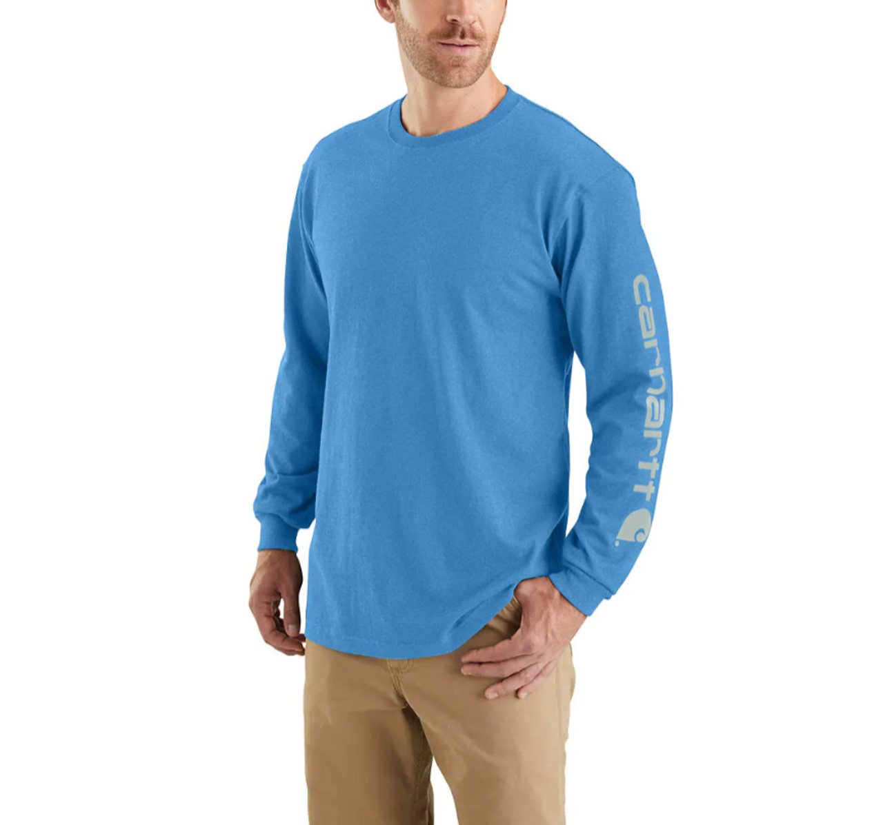 Loose Fit Heavyweight Long-Sleeve Logo Sleeve Graphic T-Shirt