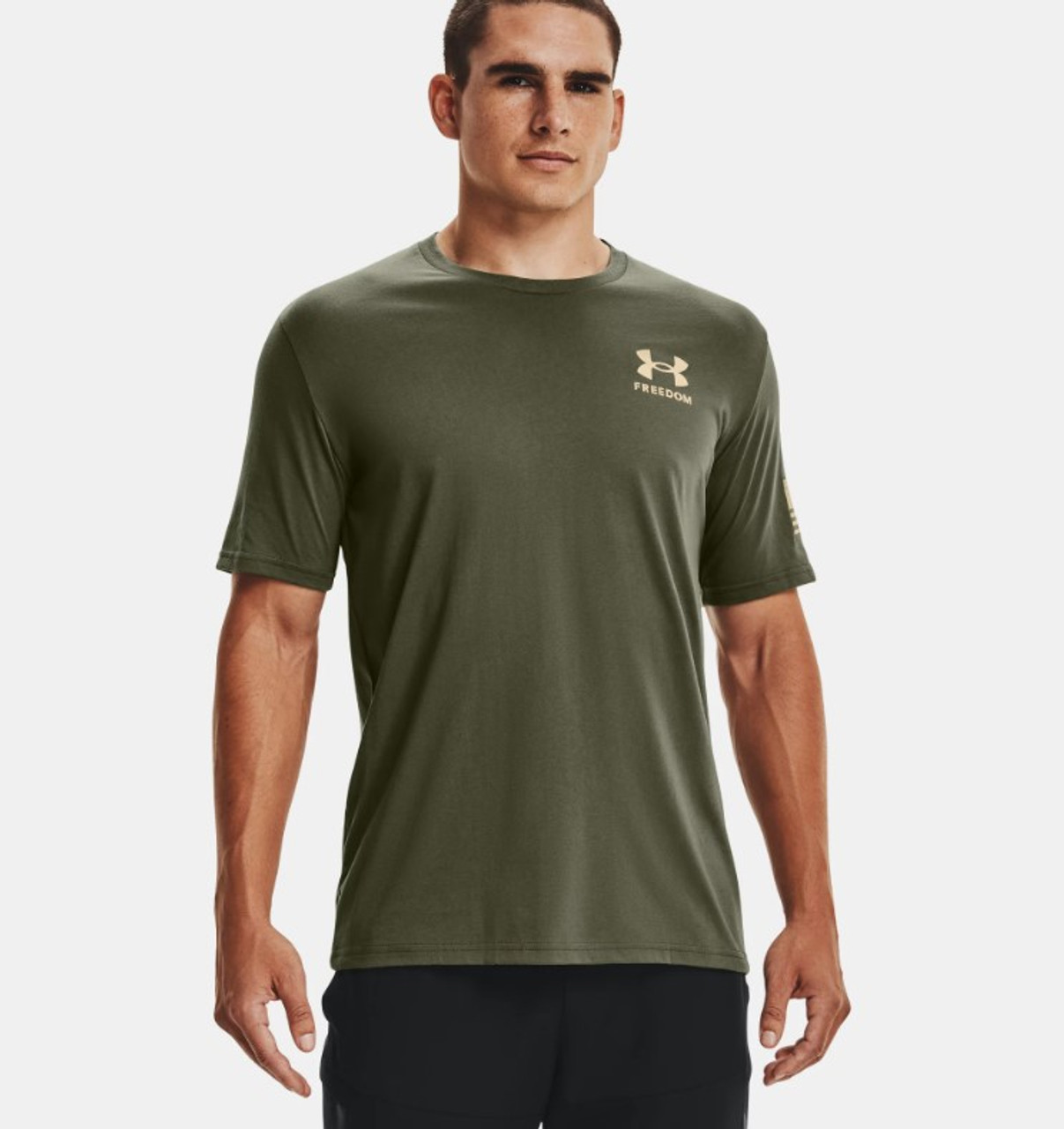 Irregularidades densidad fusión Men's Freedom Flag T-Shirt - Marine OD Green/Desert Sand - Ramsey Outdoor