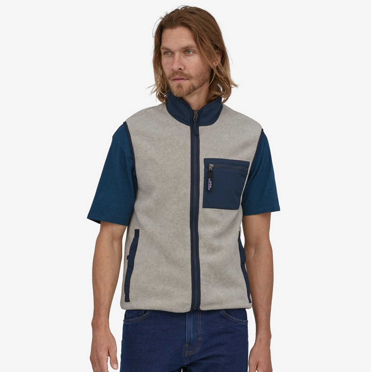 Men's Fleece Vest - Oatmeal - Ramsey Outdoor
