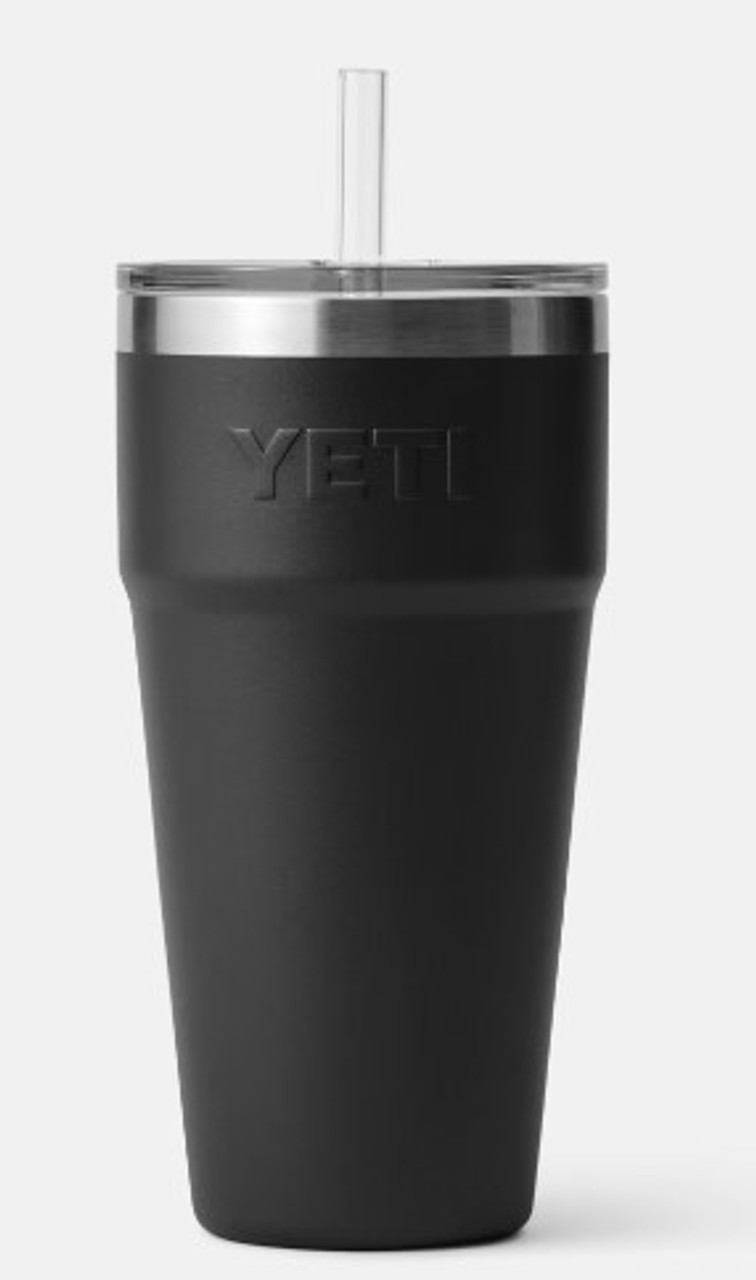 Yeti - 26 oz Rambler Stackable Cup with Straw Lid Black