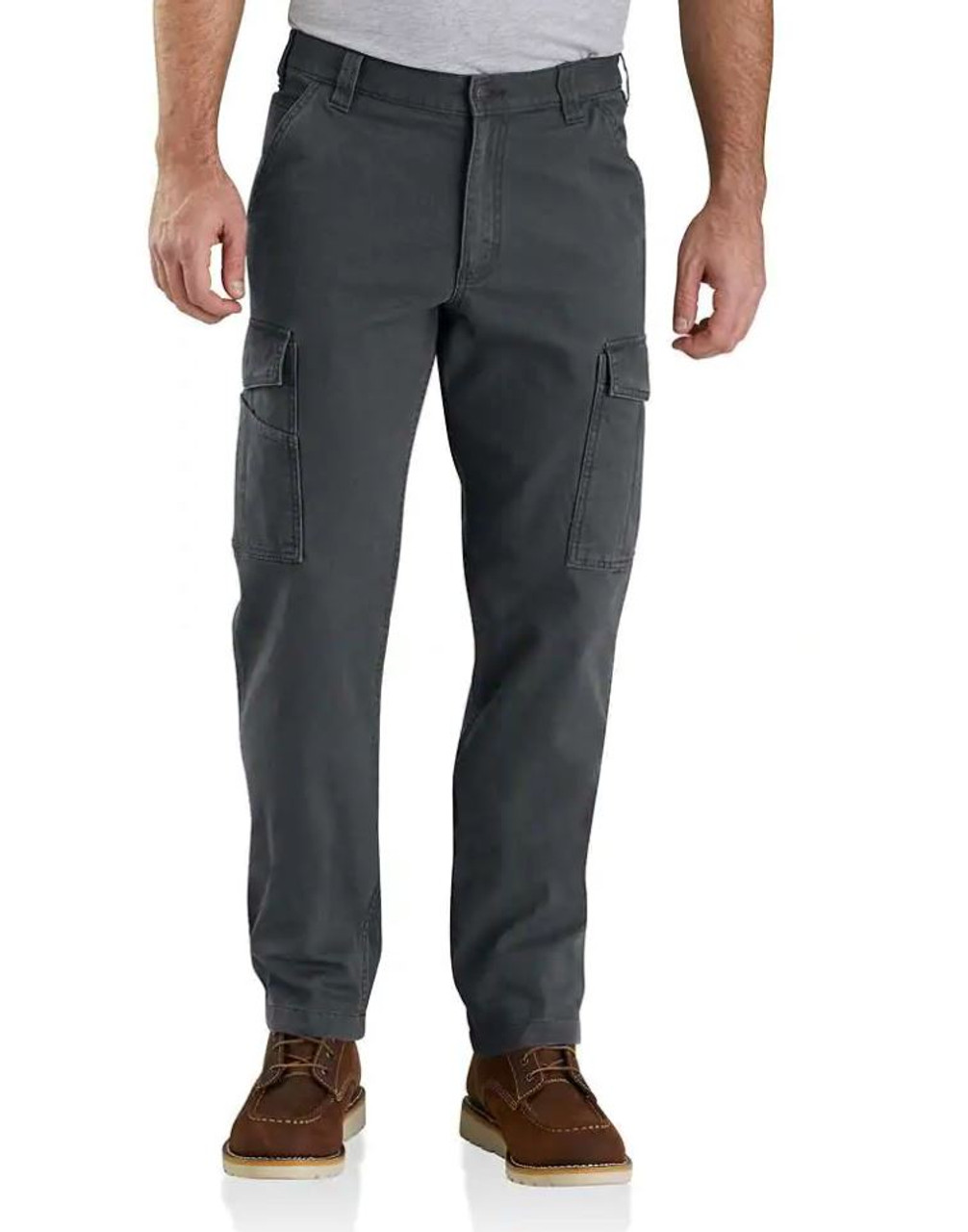 Men's Rugged Flex Relaxed Fit Canvas Cargo Work Pant - Shadow