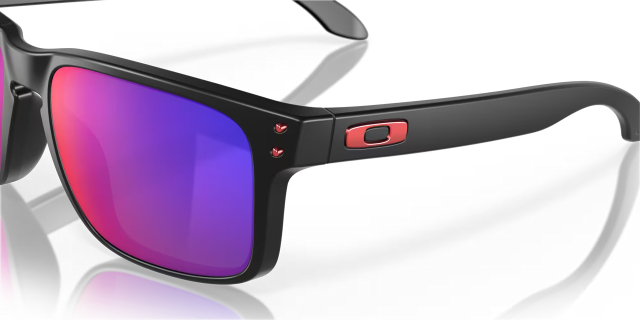 Holbrook Polarized Sunglasses - Positive Red Iridium Lenses/Matte Black  Frame - Ramsey Outdoor