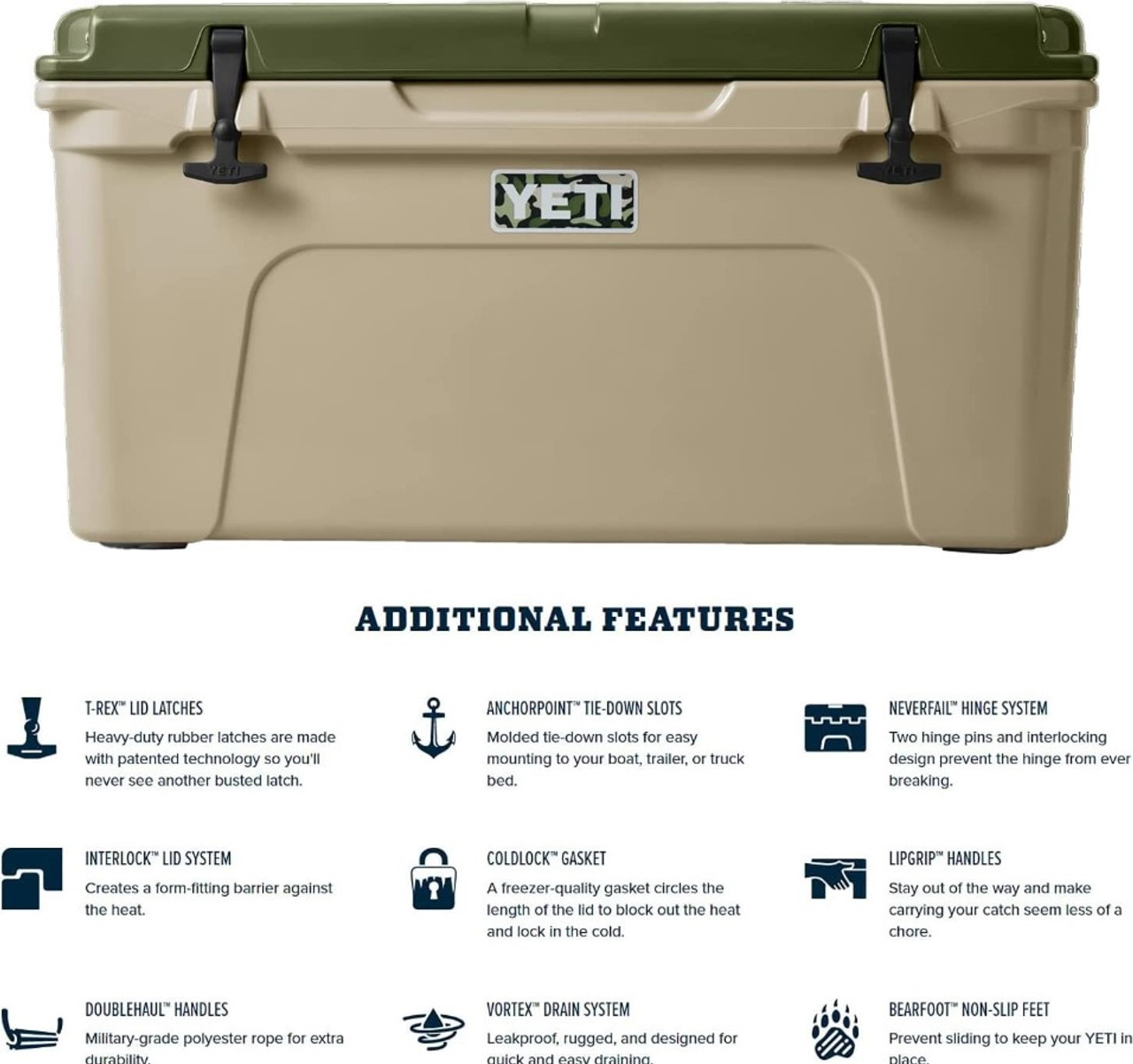 YETI Tundra 65 Hard Cooler Green