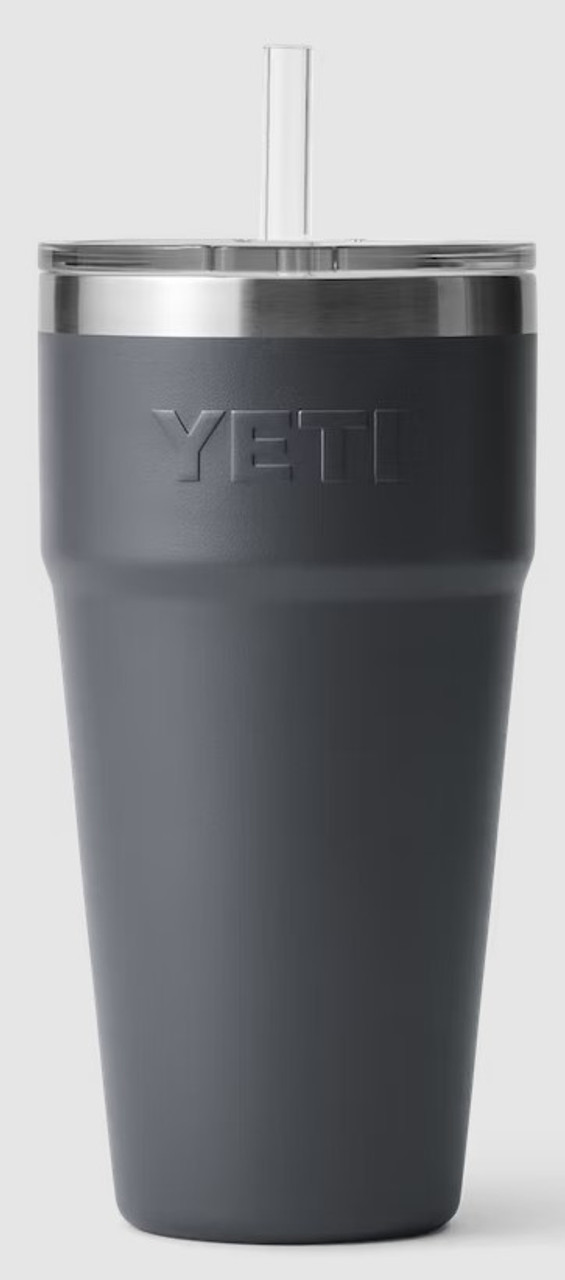 Yeti 26 oz. Rambler Bottle with Straw Cap, Charcoal