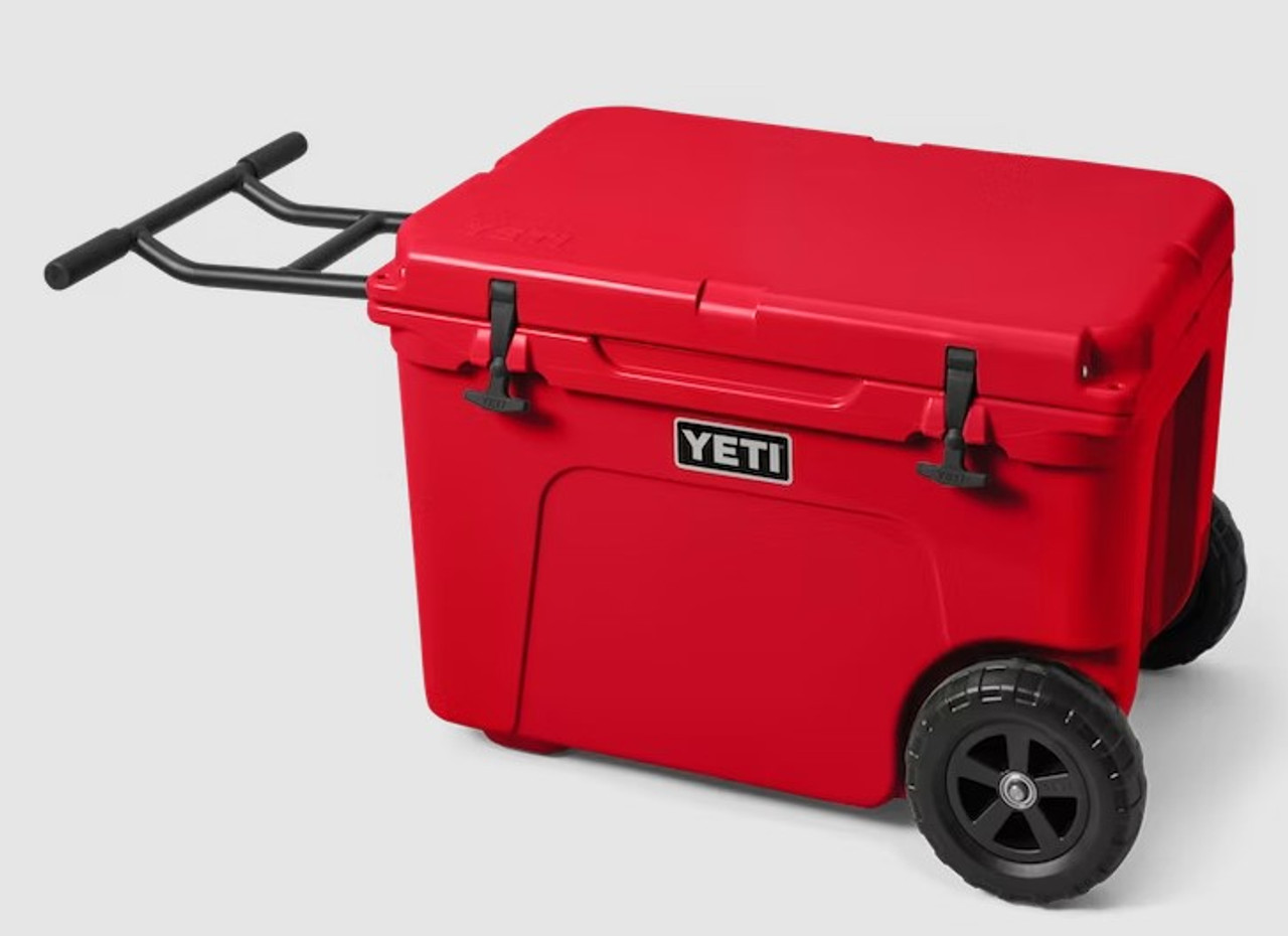 Yeti Rescue Red Tundra Haul Wheeled Cooler