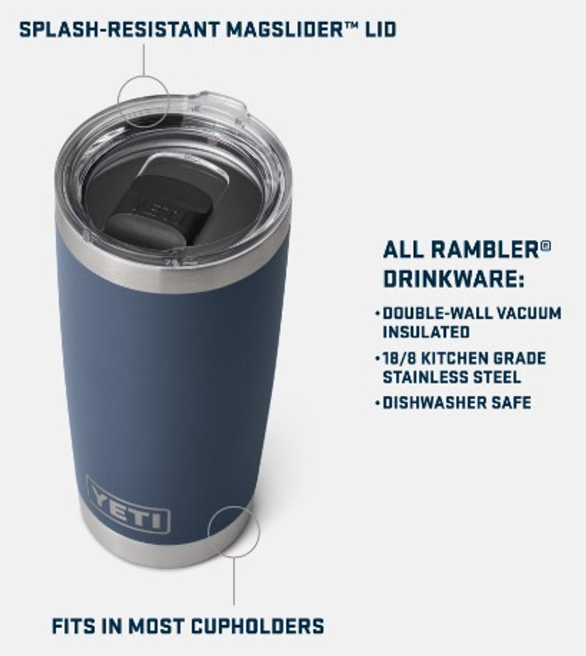 Yeti 20 oz. Rambler Travel Mug Rescue Red