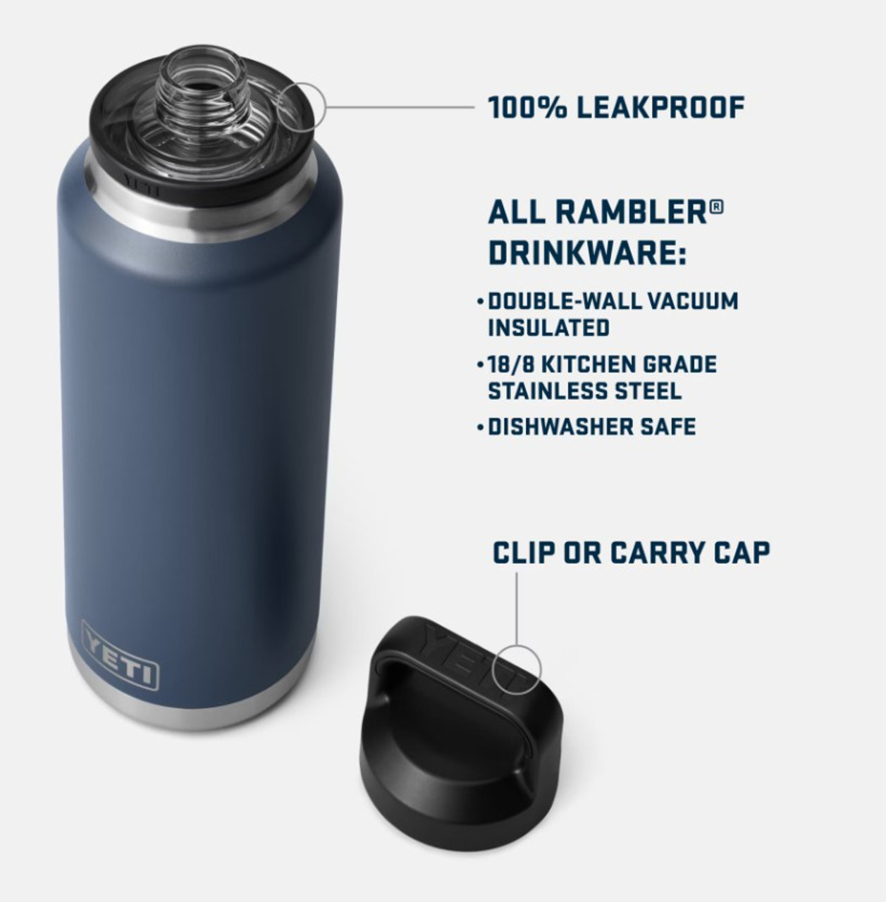 YETI Rambler 46 oz Bottle, Vacuum Insulated, Stainless Steel with Chug Cap,  Alpine Yellow