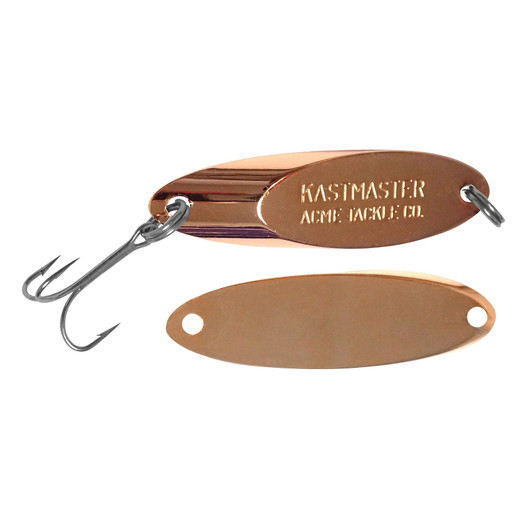Kastmaster Plain with Split Ring and Treble Hook (1/24oz) - Gold