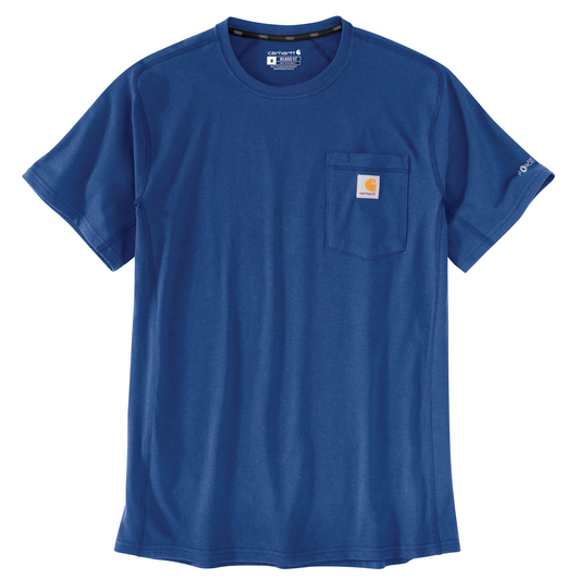 Carhartt Women's Force Relaxed Fit Midweight Pocket T-Shirt - Large - Blue Surf