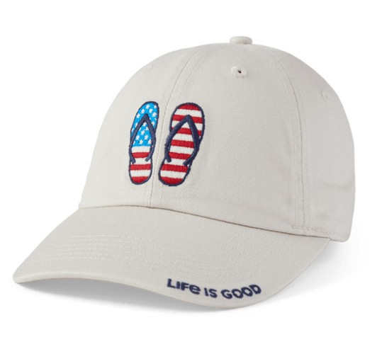 Life Is Good Tie-Dye Paw Print Sunwashed Chill Cap