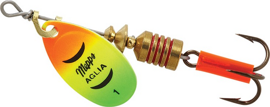 Aglia Spinner - #1 - Plain Treble - Gold Red Dot - Ramsey Outdoor