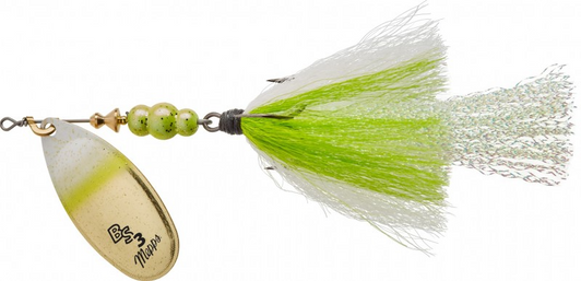 Bronze Slammer Spinner - #3 - Silver Blade/Pearl Shad Tail - Ramsey Outdoor