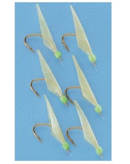 Sabiki Rigs (Hook Size 6) - Iridescent Hage-Aurora Green Glow Head