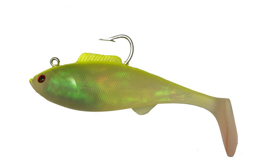 Tsunami Holographic Swim Shad Soft Bait 5 Green mackerel