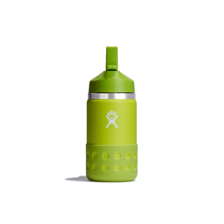 Hydro Flask Bottle, Wide Straw Lid & Boot, Ice, For Kids, 12 Ounce