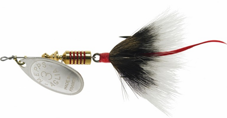 Aglia Spinner - #3 - Dressed Treble - Silver Blade/Grey Tail - Ramsey  Outdoor