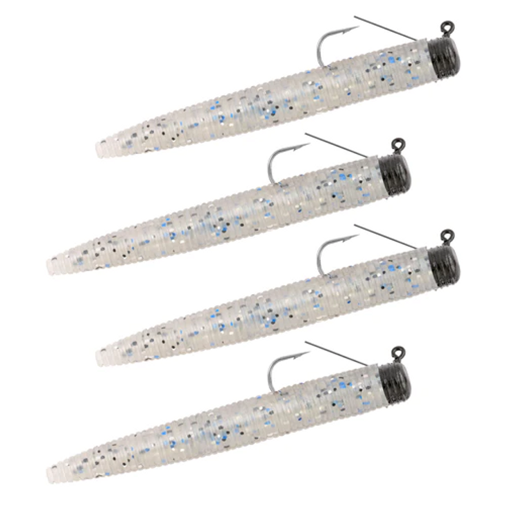 Matzuo 1/16 Weedless Ned Rig Black/Blue 4pk, Fishing Rigs 