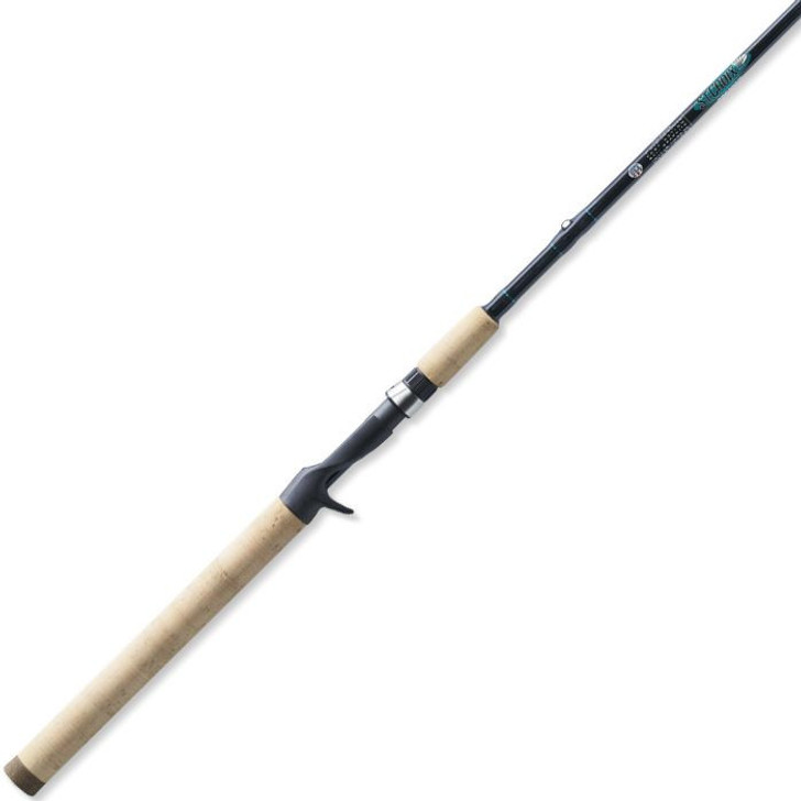 Premier 6'6 Medium Heavy Fast 2pc Casting Rod PC66MHF2 - Black/Cork/Multi  - Ramsey Outdoor