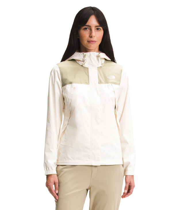 Women's Antora Jacket - Gravel-Gardenia White