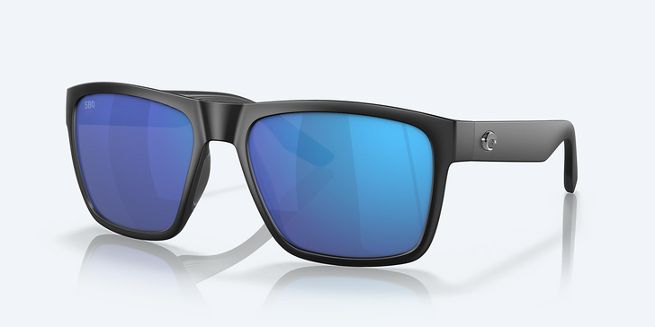 Matte Black Frames/Blue Mirror Glass Lenses 580G