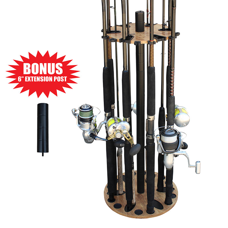 30 Rod - Round Rod Rack - Dark Wood - Ramsey Outdoor