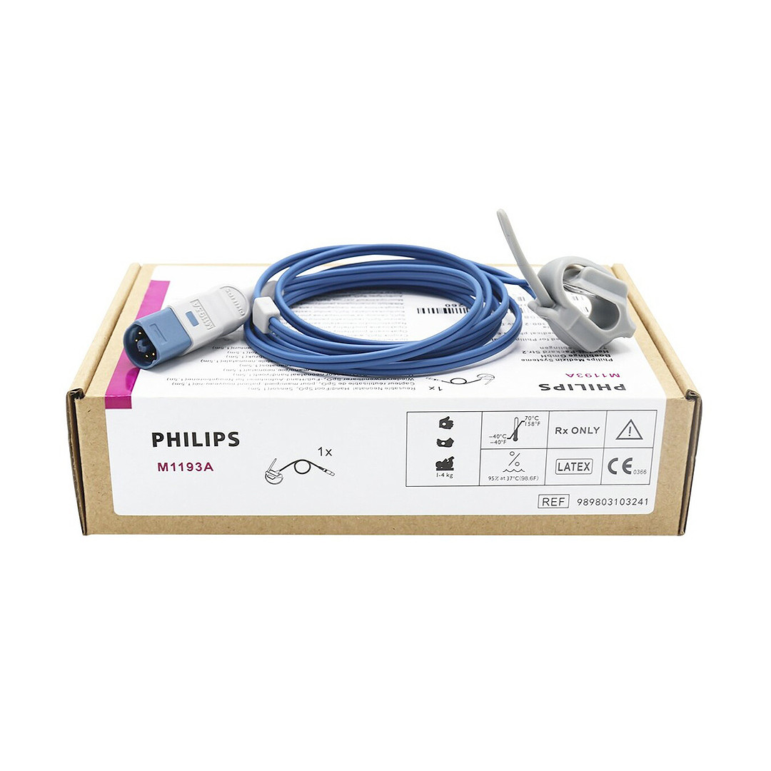 Philips M1193A SpO2 Original - Neonate Soft - Medical Cable Source