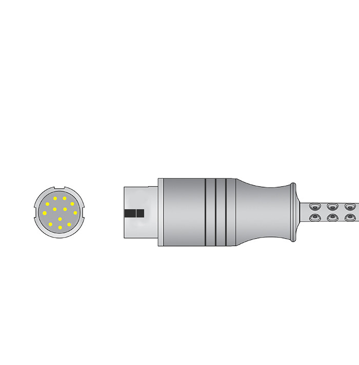 Cavo ECG Per Philips M1977A, 12 Pin, 5 Derivazioni, Compatibile Generico - Spedizione In Giornata
