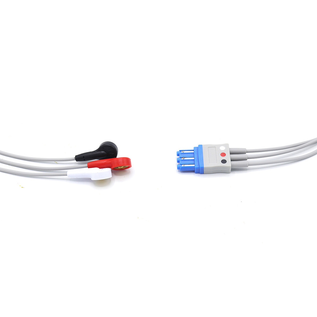 Philips M1673A ECG Compatible Leadwire 3 Leads - Snap - Medical Cable ...