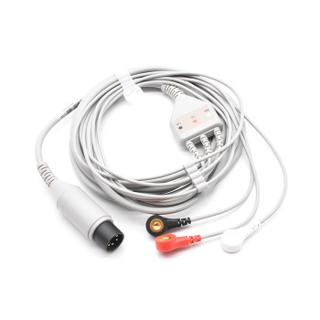 Siemens ECG Compatible 6 Pin 3 Leads - Snap