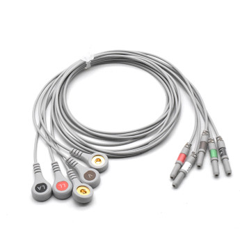 GE Healthcare ECG Compatible Leadwire 5 Leads - Snap