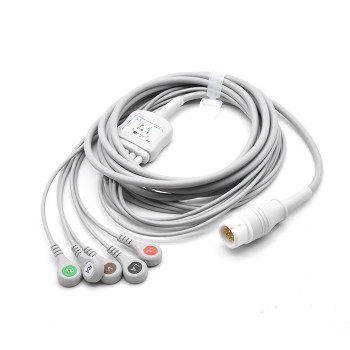 Philips ECG Compatible 12 Pin 5 Leads - Snap