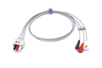 AAMI ECG Compatible Leadwires 3 Leads - Snap