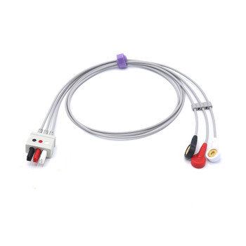Mindray ECG Compatible Leadwires 3 Leads - Snap