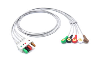 Welch Allyn ECG Compatible Leadwires 5 Leads - Snap