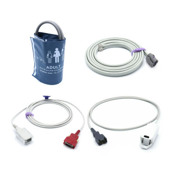 GE Healthcare Compatible Accessories Kit Bundle - Cuff, Hose, SpO2 Masimo Adapter, SpO2 Masimo Short