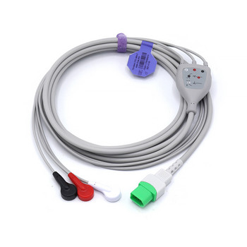 Mindray ECG Compatible Direct Connect 12 Pin 3 Leads - Snap