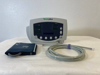 Welch Allyn 300 Series 53NTO Vital Signs Monitor with Accessories NIBP, SpO2, Cuff, Temperature, Power Cable
