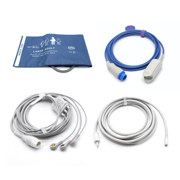 Philips Accessories Kit Bundle - Cuff, Hose, SpO2 12 Pin, ECG