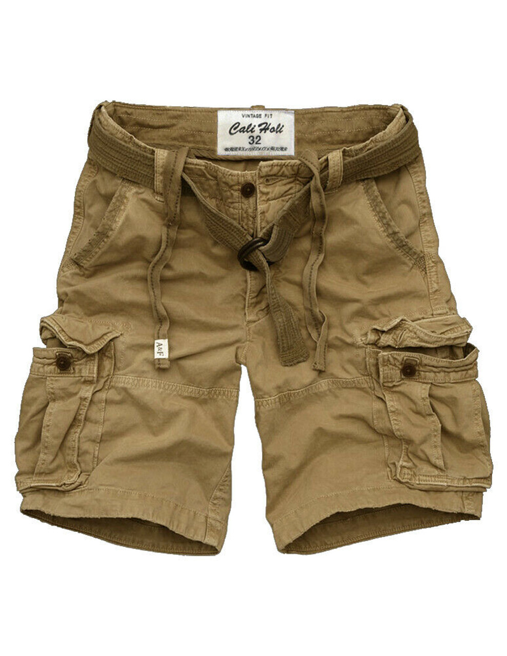 camel cargo shorts