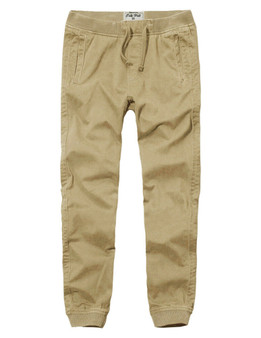 Mens Cali Holi Slim Fit Low-rise Twill Jogger Harem Pants Beige 40021