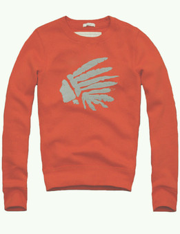 Womens CALI HOLI Thin Sweatshirt Orange