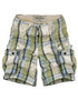 Mens CALI HOLI Cargo Military Slim Fit Check and Plaid Shorts Size 30 C2992-1