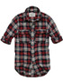 Mens CALI HOLI Muscle Fit Check Plaid Flannel Long Sleeve Shirt Red 98135