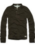 Mens CALI HOLI Muscle Fit Long Sleeve Henley Tee Brown 98482