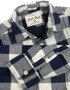 $78 Mens CALI HOLI Long Sleeve Cotton Check Shirt Navy White 9820833