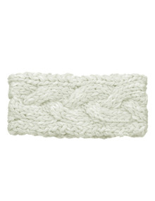 Unisex CALI HOLI Chunky Cable Knit Headband White With a Hint of Shine 109