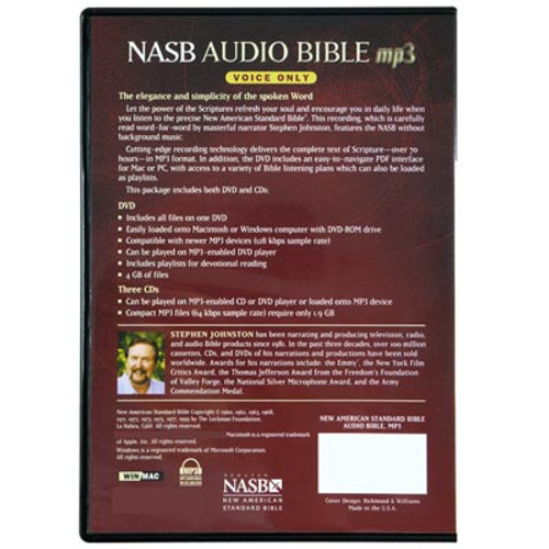 Rear view - NASB Audio Bible for iPod & iPad by Stephen Johnston