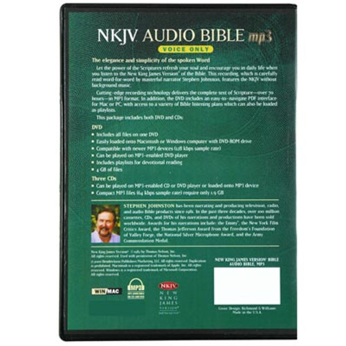 Rear view - New King James Audio Bible, NKJV Bible for iPod, Voice Only