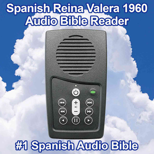 Front view, 1960 Reina Valera Spanish Bible Player EASIEST Audio Bible in the world to use